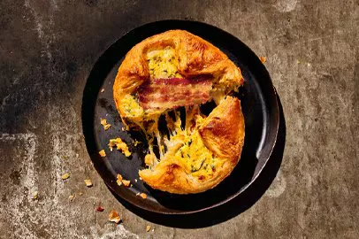 Spinach Bacon Souffle