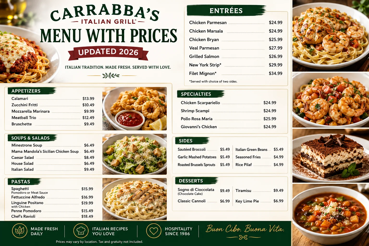 Carrabba Menu
