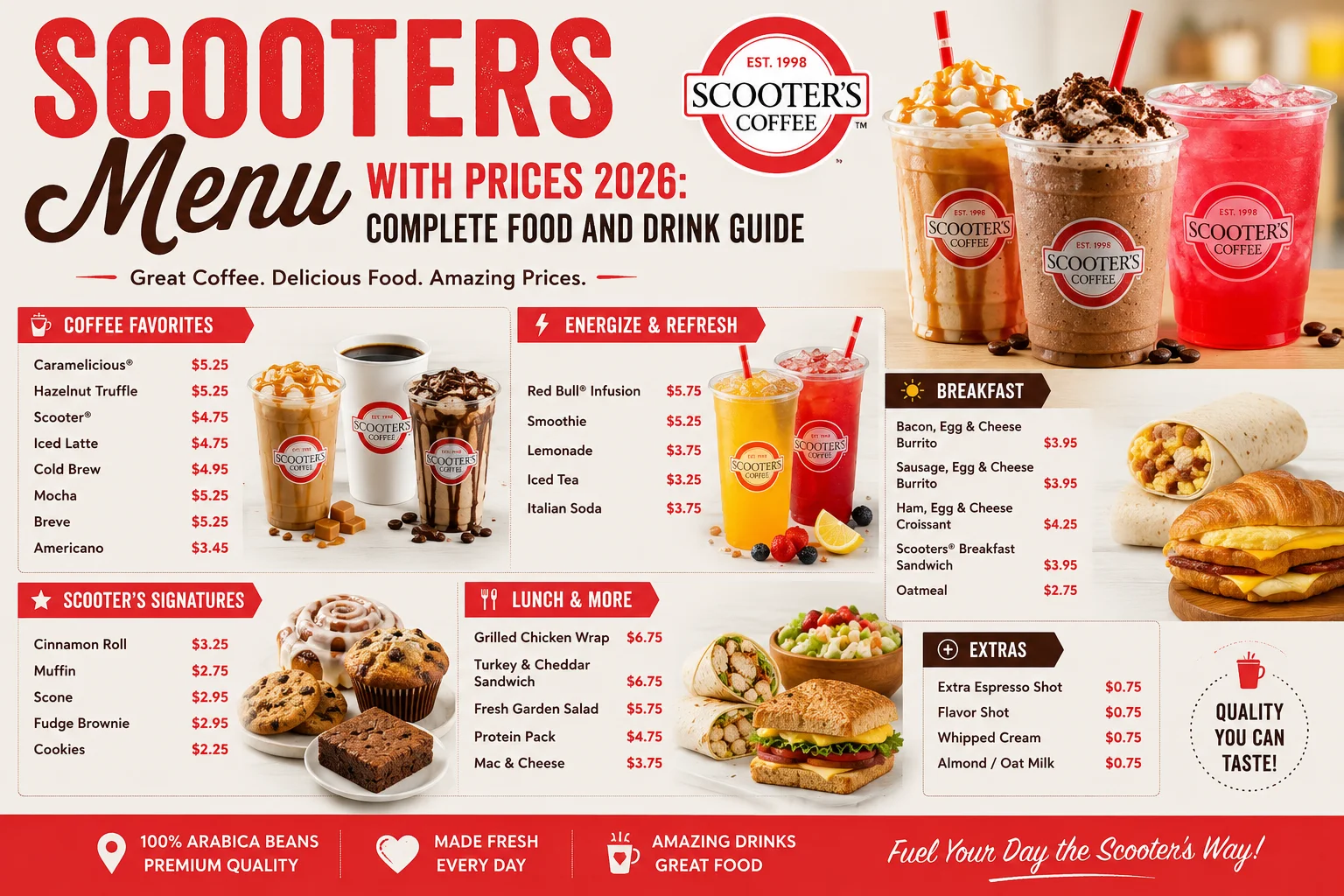 Scooters Menu