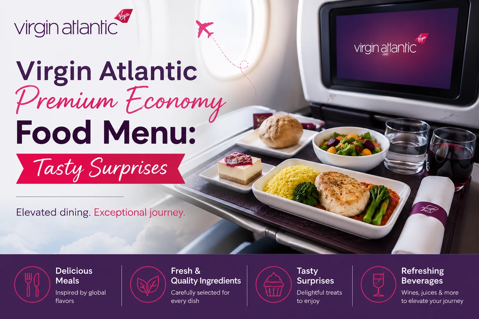 Virgin Atlantic Premium Economy Food Menu