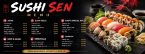 sushi sen menu