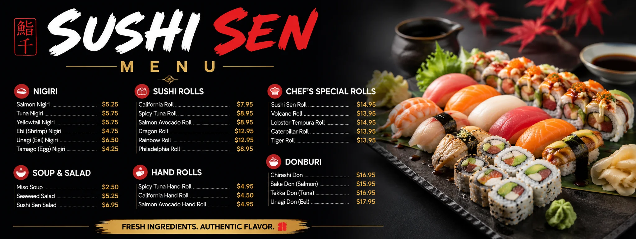 sushi sen menu