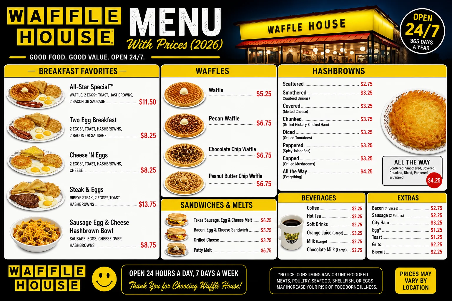 waffle house menu