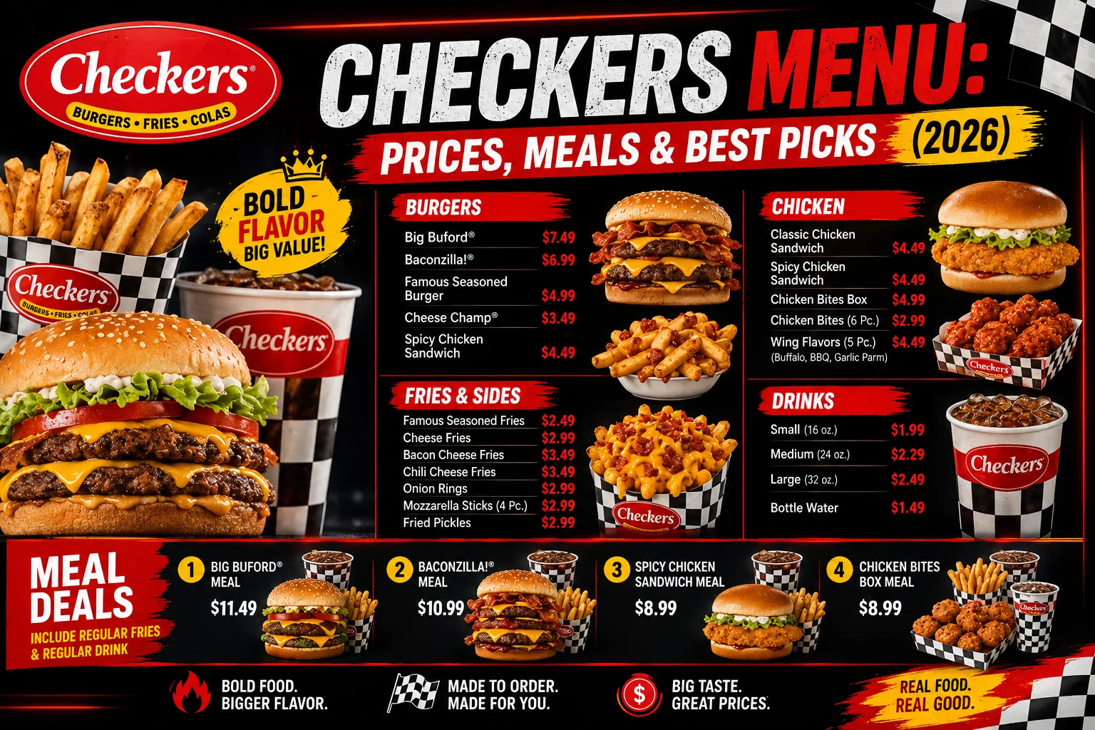 Checkers Menu
