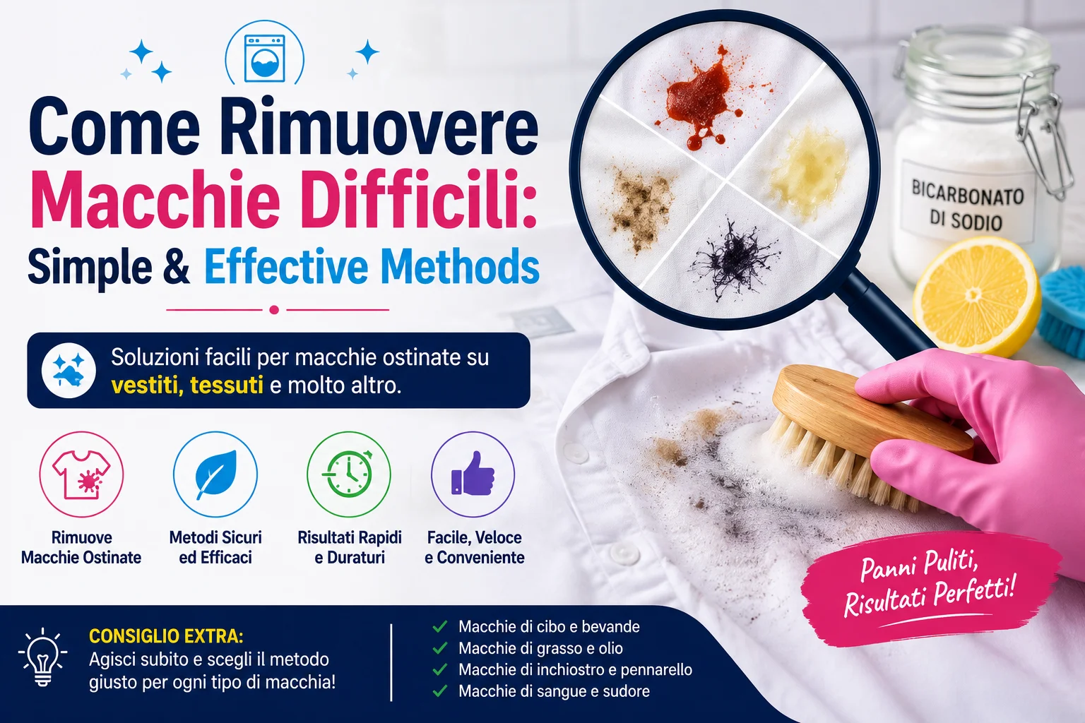 Come Rimuovere Macchie Difficili