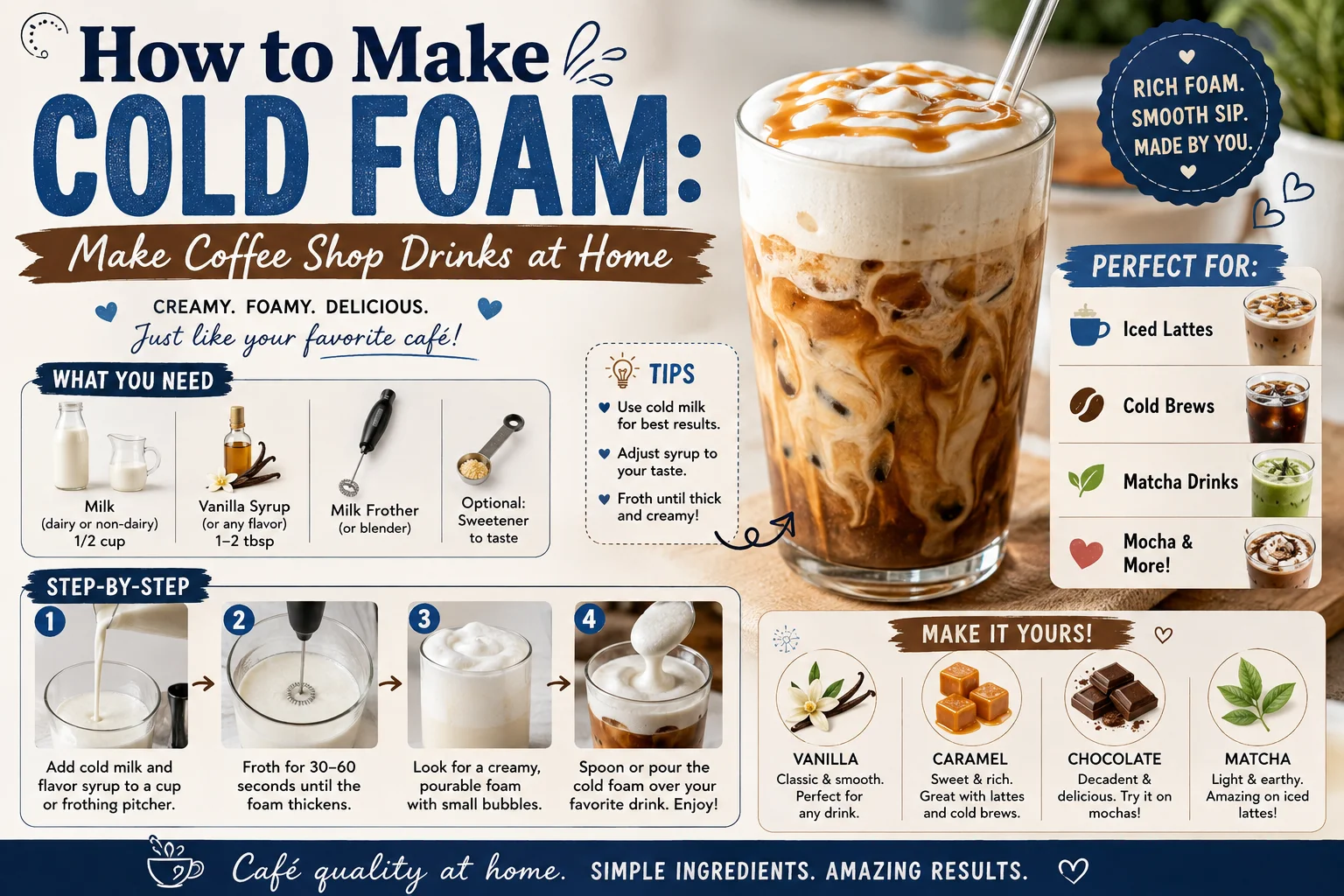 How to Make Cold Foam: Make Coffee Shop Drinks at Home