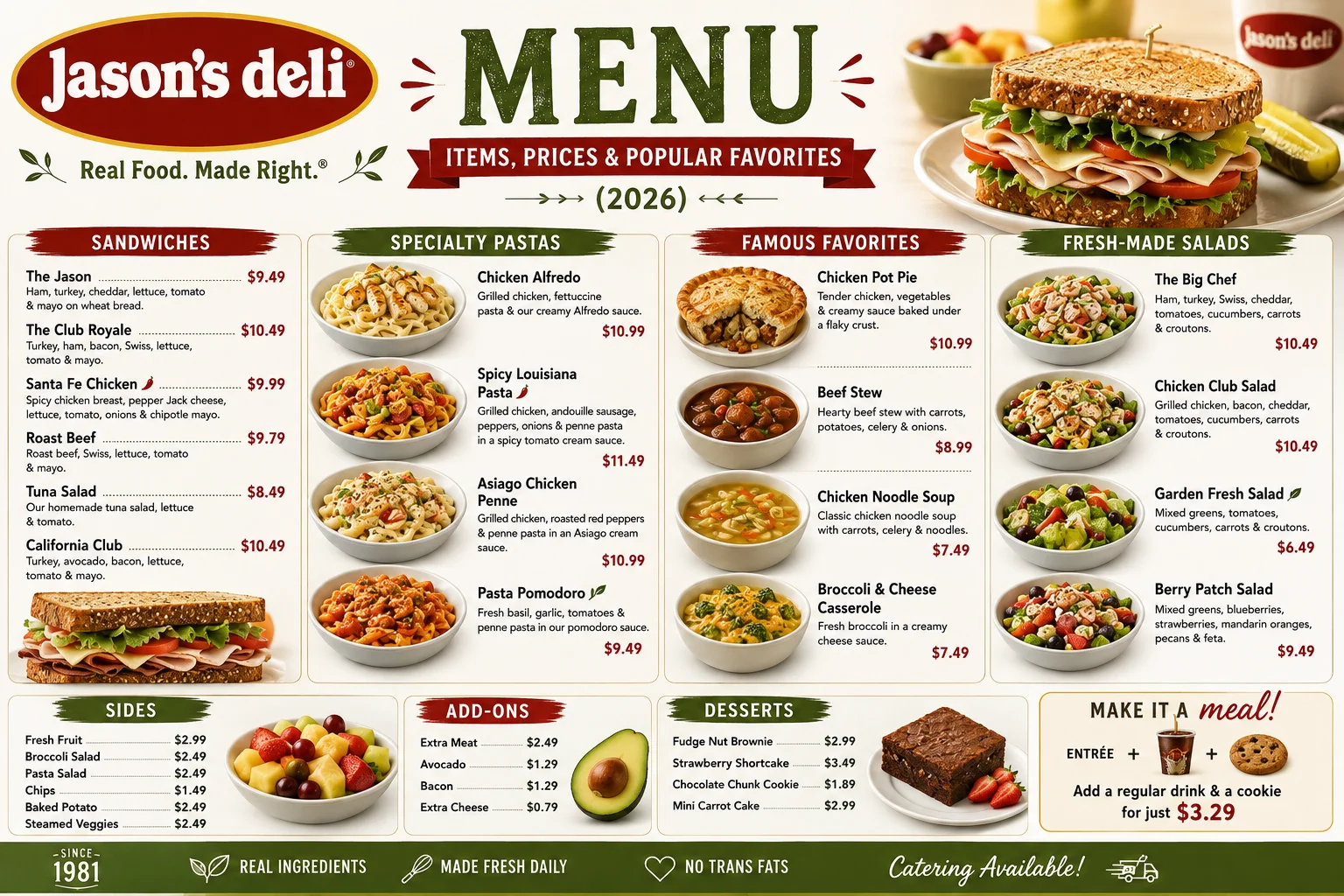 Jason’s Deli Menu