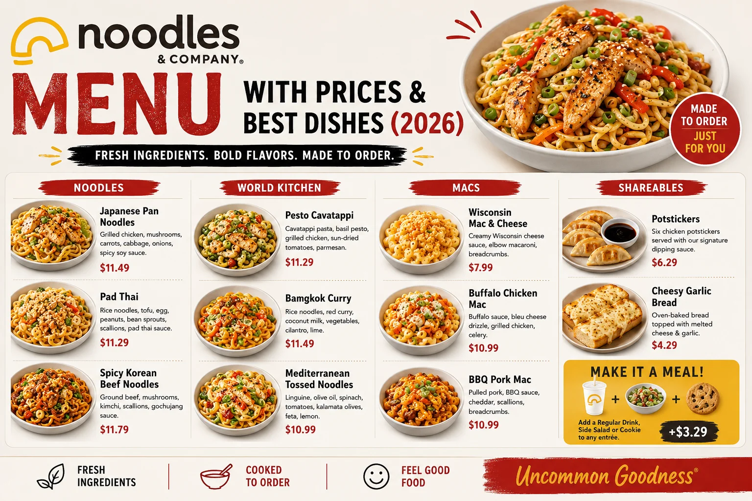 Noodles & Company Menu