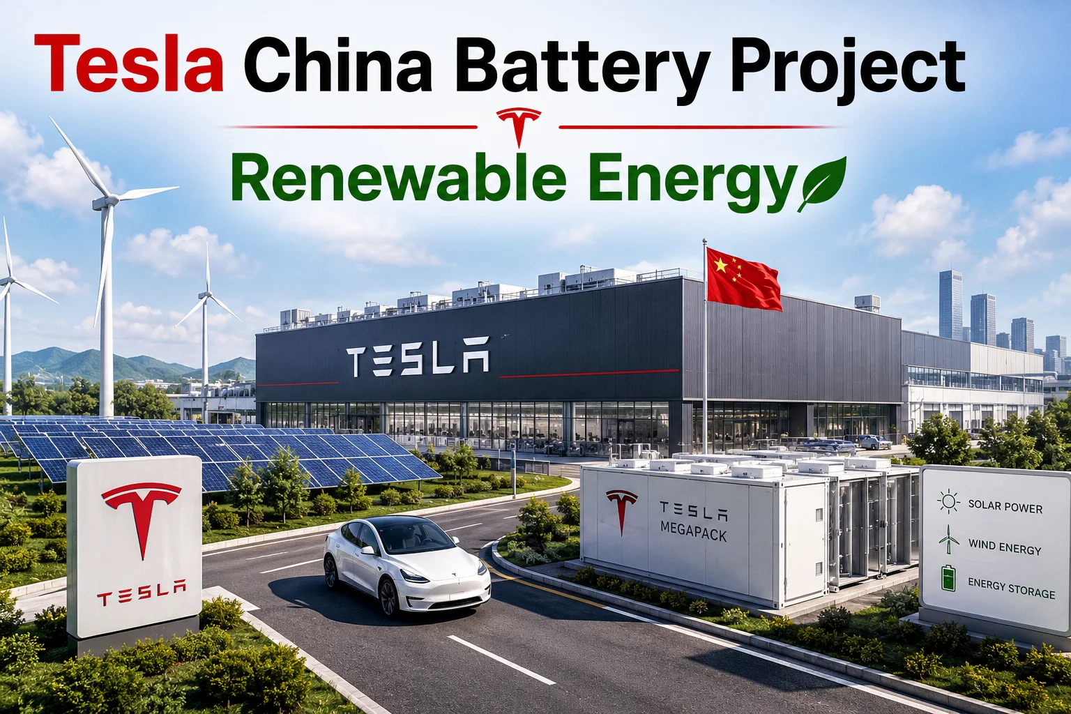 Tesla China Battery Project Renewable Energy