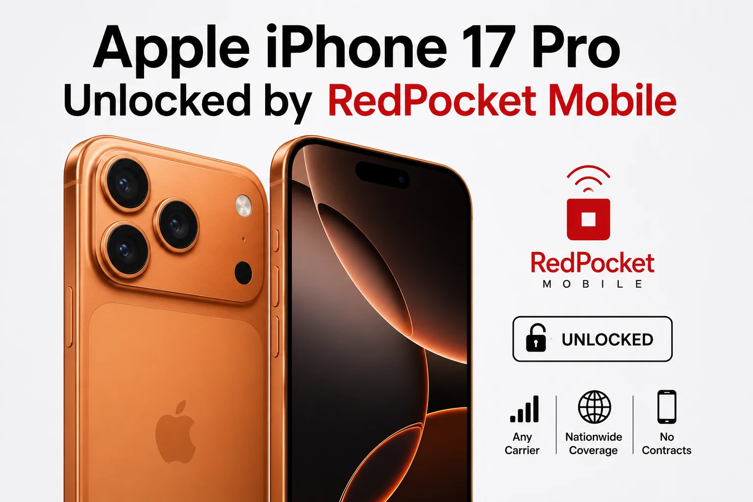Apple iPhone 17 Pro Unlocked by RedPocket Mobile