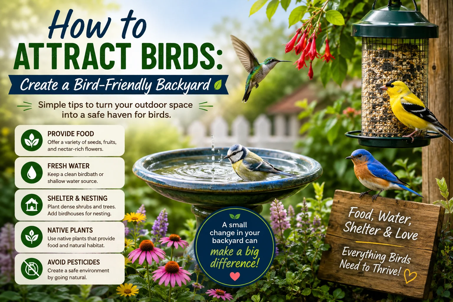 how to attract birds