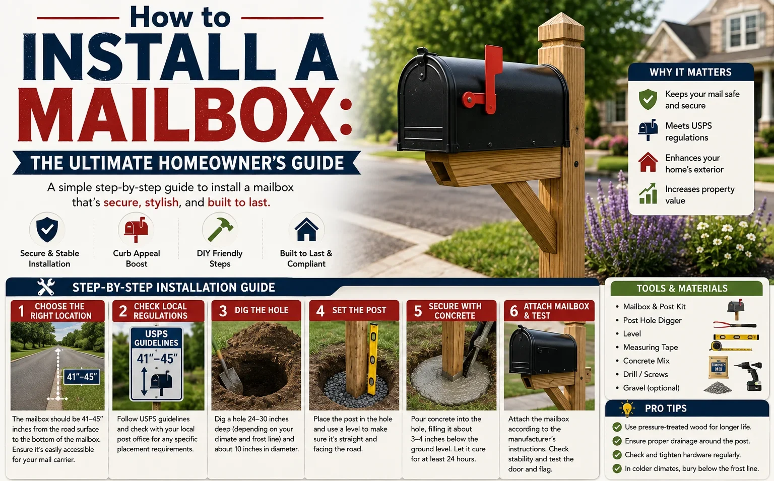 how to install a mailbox
