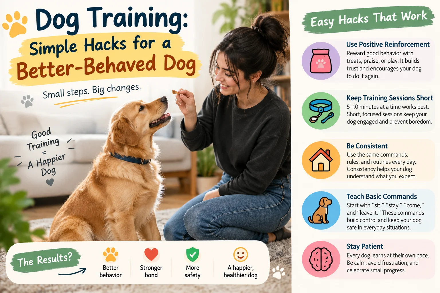 Dog Training:Simple Hacks for a Better-Behaved Dog