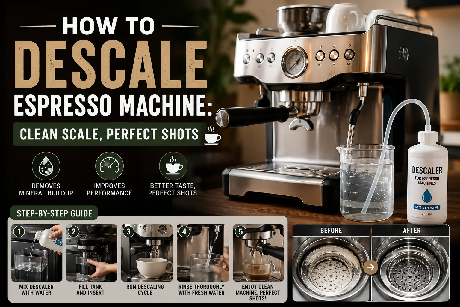 How to Descale Espresso Machine: Clean Scale, Perfect Shots