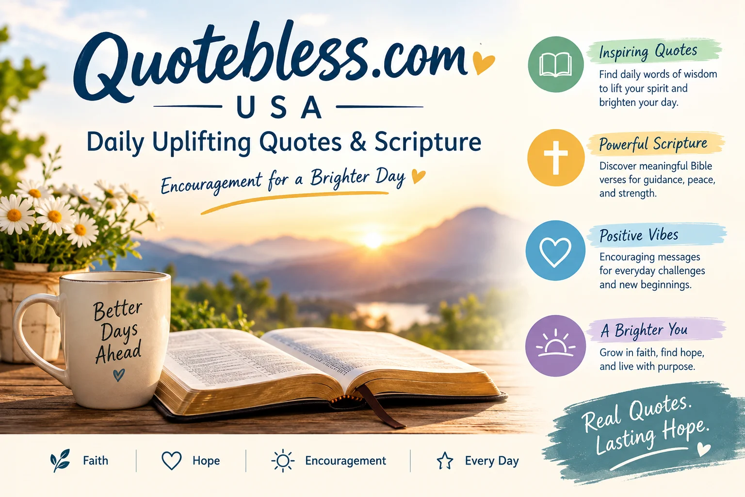 Quotebless.com usa: Daily Uplifting Quotes & Scripture